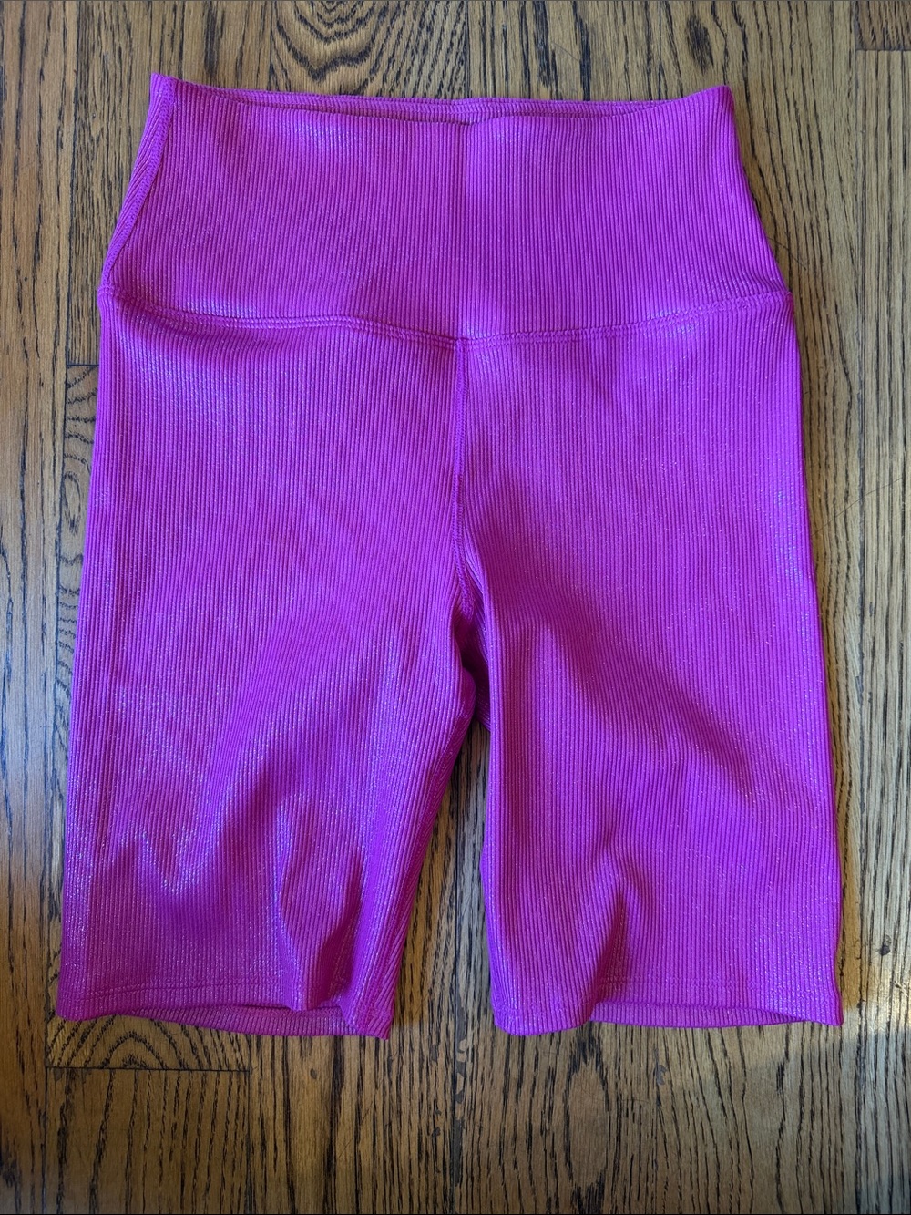 Carbon38 Vibrant Fuchsia Ribbed Bike Shorts